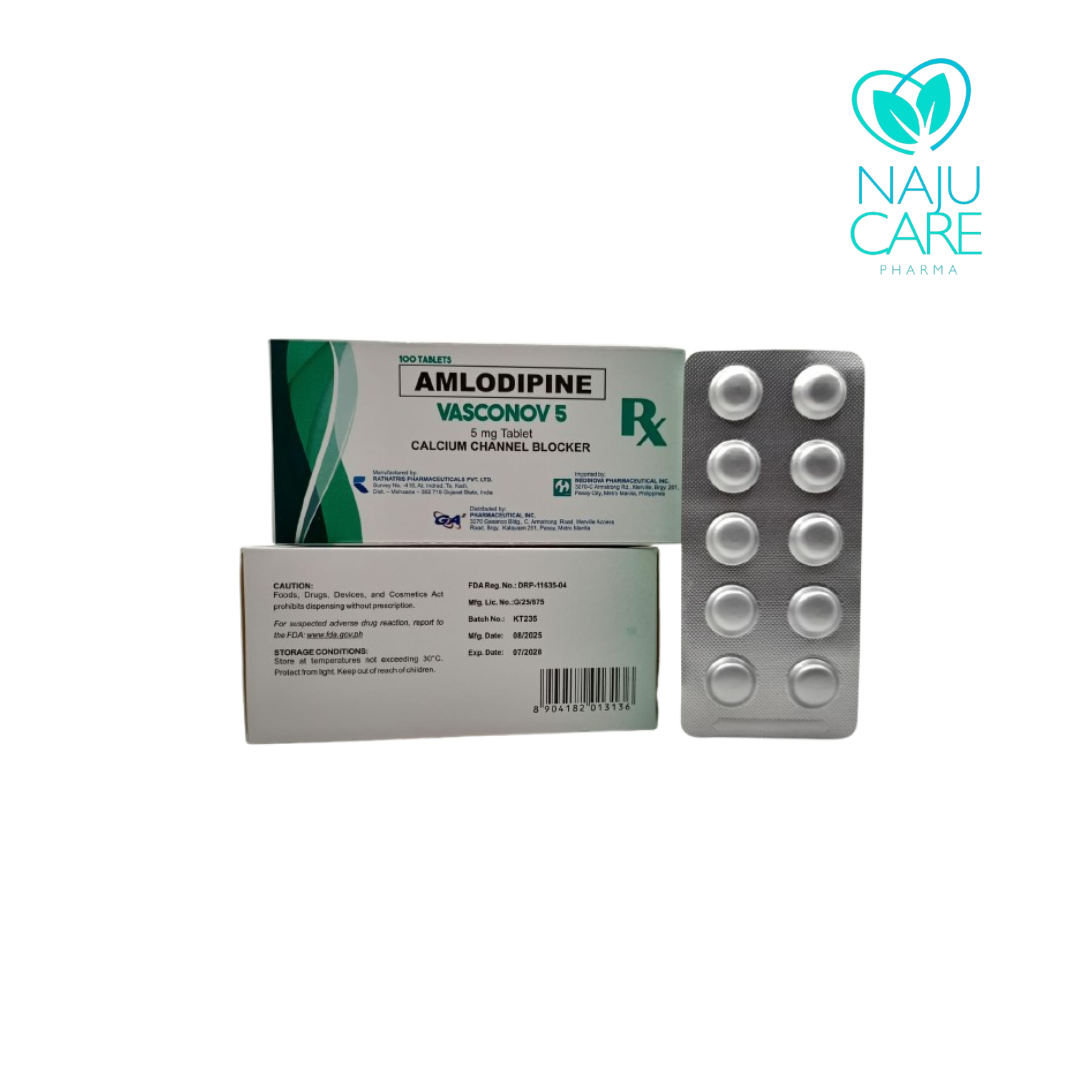 AMLODIPINE 5mg Tablet (VASCONOV 5)