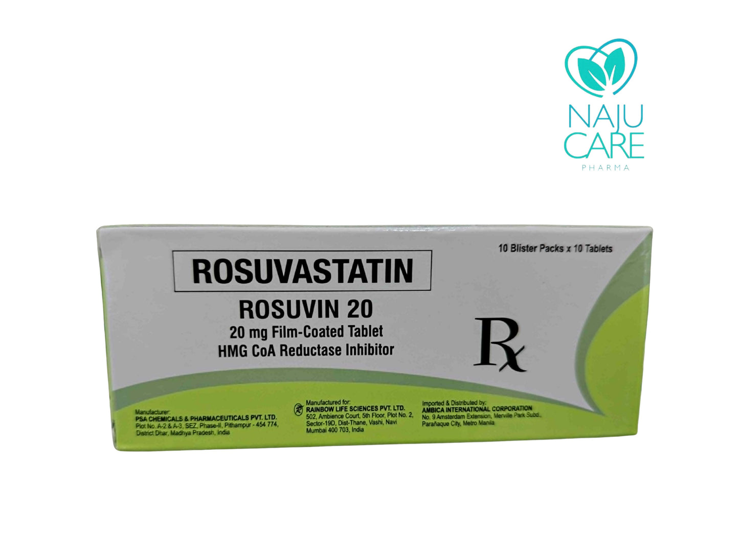 ROSUVASTATIN 20mg/FILM-COATED TABLET (Rosuvin 20)