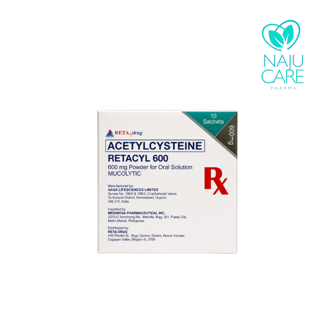 ACETYLCYSTEINE 600mg Powder For Oral Solution (RETACYL 600)