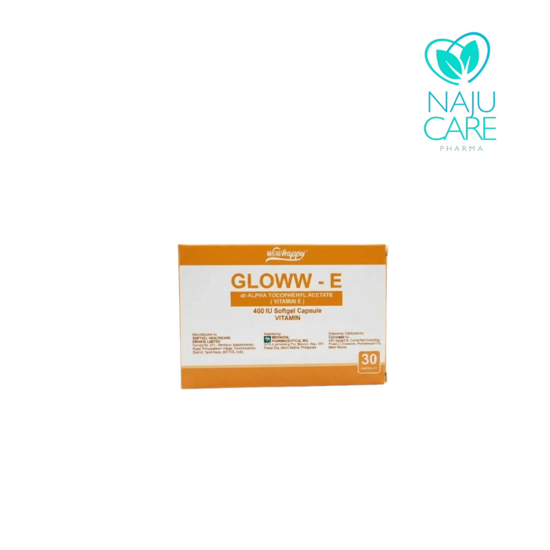 D-ALPHA TOCOPHEROL ACETATE 400IU Softgel Capsule (GLOWW-E)