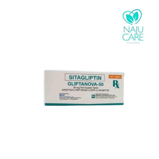 SITAGLIPTIN 50mg Film Coated Tablet (Gliptanova-50)