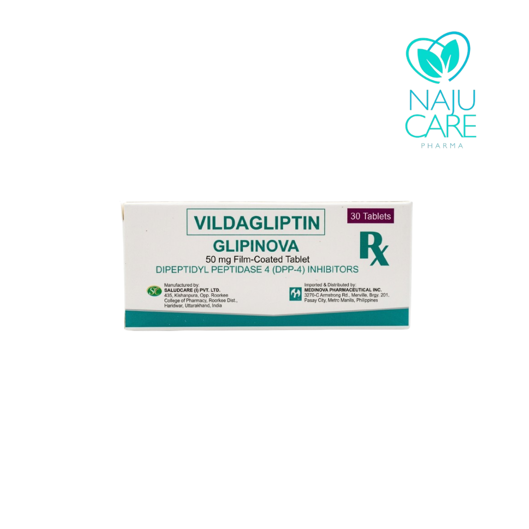 VILDAGLITPTIN 50mg Film Coated Tablet (Glipinova)