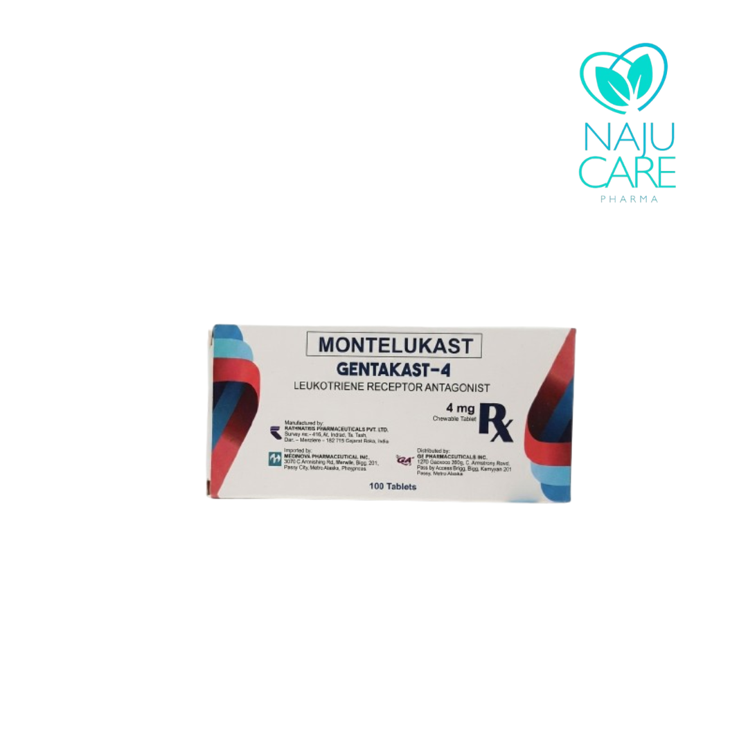 MONTELUKAST 4mg chewable tablet (Gentakast-4)