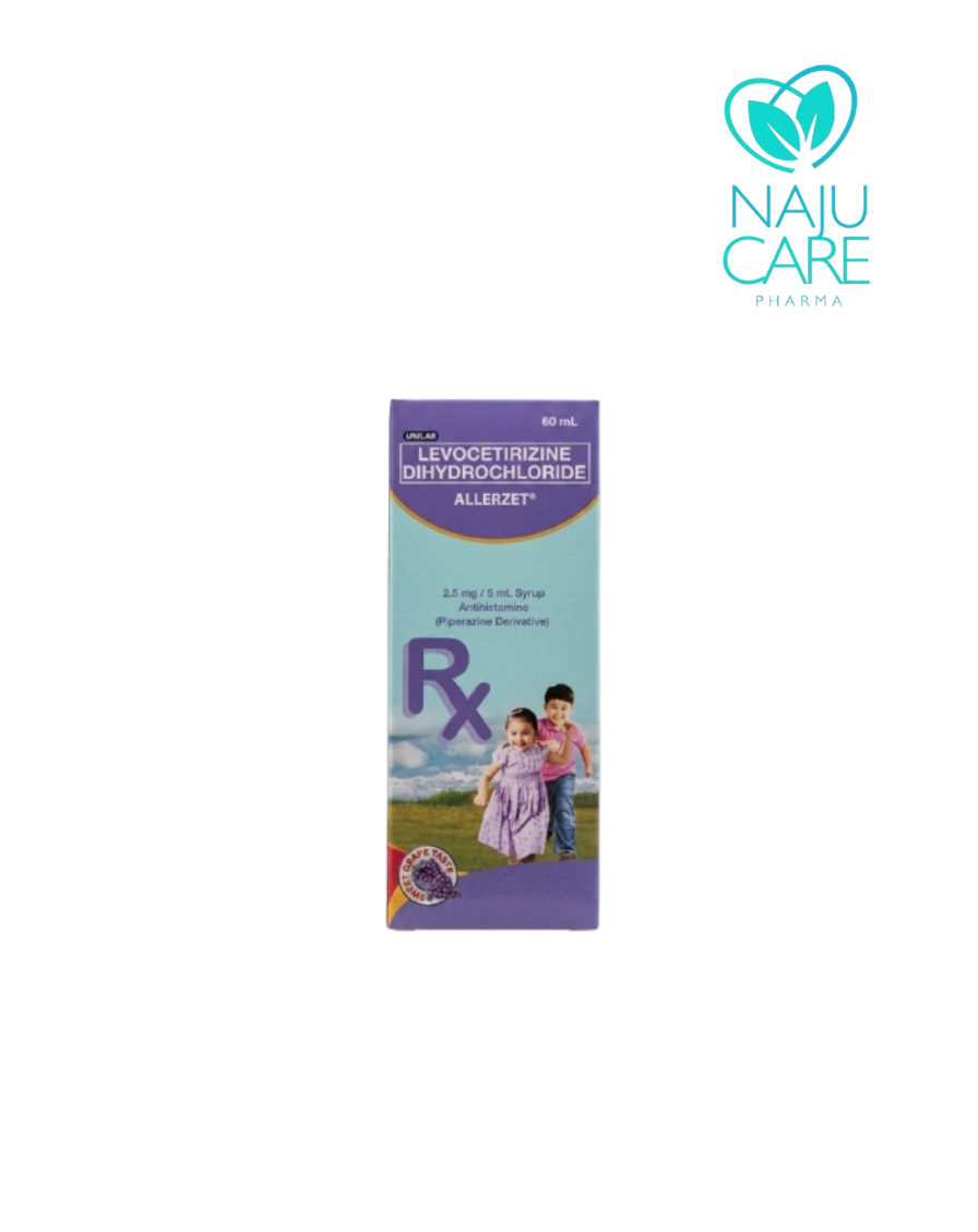 LEVOCETIRIZINE DIHYDROCHLORIDE 2.5mg/5mL 60mL Syrup (Allerzet)