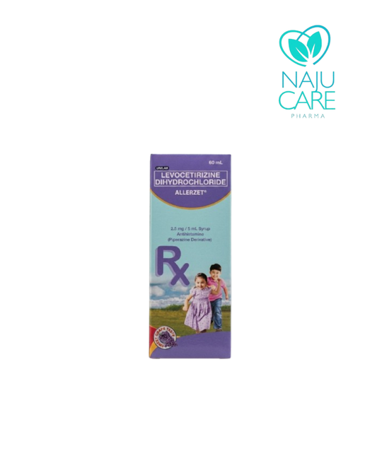 LEVOCETIRIZINE DIHYDROCHLORIDE 2.5mg/5mL 60mL Syrup (Allerzet)